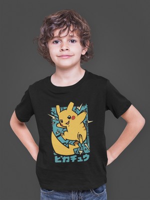 Bumeta Pikacgu Pokemon Şimşek Anime Japanese Çocuk Tişört T-Shirt