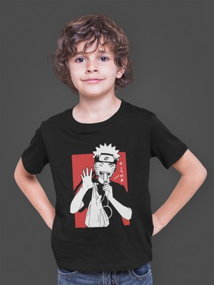 Bumeta Naruto Anime Stil Kakashi Ice Cream Japanese Japon Çocuk Tişört T-Shirt