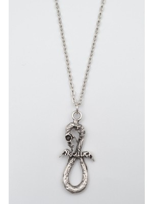 Alooya Metallica Gümüş Kaplama Düz Zincir Kolye