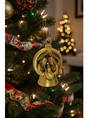 Renkli 3D Nativity Noel Süsü, Organik Pla, Dekoratif Yılbaşı Ağacı Süsü