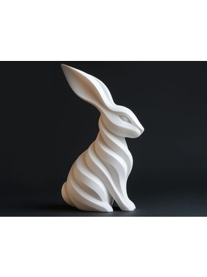 TSC 14CM Tavşan Figürü Minimalist Ev Aksesuarı Biblo Dekor Ürünü