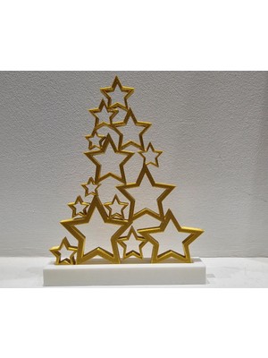 TSC 15CM Yıldızlardan Oluşan Noel Yılbaşı Ağacı Ağaç Dekorasyon