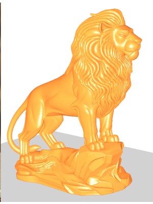 TSC Minimalist Aslan Figürü 3D Baskı Koleksiyon Gold Renk