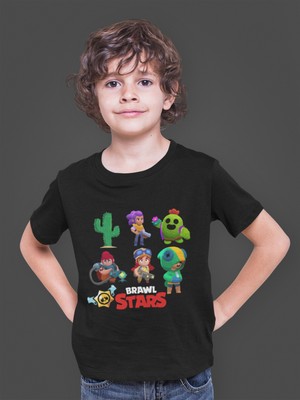 Bumeta Brawl Stars Brawlstar All Karakter Characters Baskılı Çocuk Tişört T-Shirt