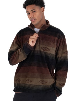 Hurley Mesa Windchill 1/4 Zip Erkek Kahverengi Polar