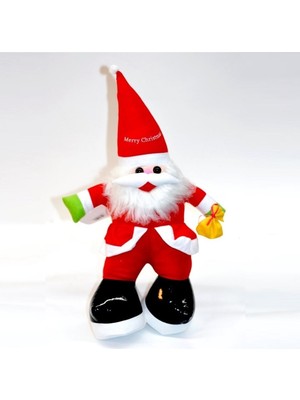 Kırmızı Peluş Noel Baba Figürü, Yılbaşı Hediyesi, 70 cm