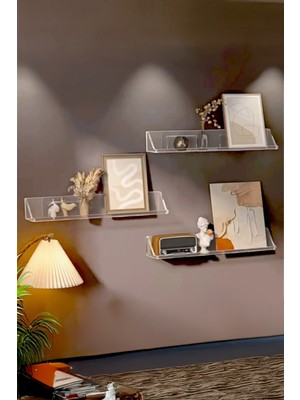 Renkli 3'lü Yapışkanlı Duvar Rafı, Mutfak, Banyo ve Çocuk Odası Için Düzenleyici