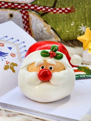 El Yapımı Kırmızı Beyaz Noel Baba Şapkası, Yılbaşı Süsü, Dekoratif Ürün