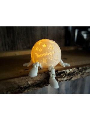 TSC Yılbaşı Vintage Dünya Küresi Mini Biblo LED Mumluk 12CM