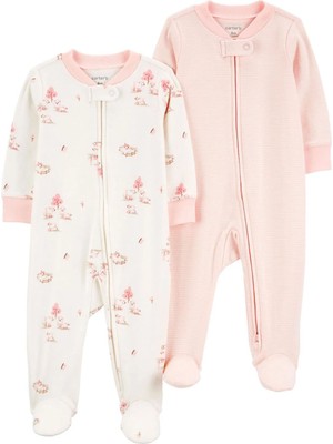 Carter's Kız Bebek Uyku Tulumu Set 2'li Paket -Carters 1R040510 Pembe - Yenidoğan