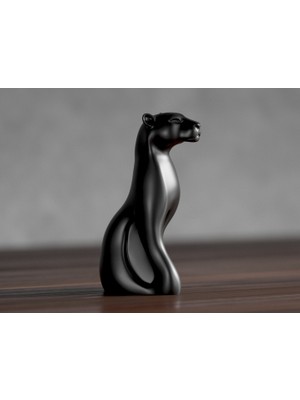 TSC 15CM Hediyelik Panter Obje Minimal Masaüstü Dekor Ev ve Ofis Biblo Obje