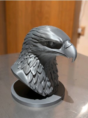 TSC Koleksiyonluk Pla Kartal Figürü Ev Süsleme Ürünü 15CM Gri Renk