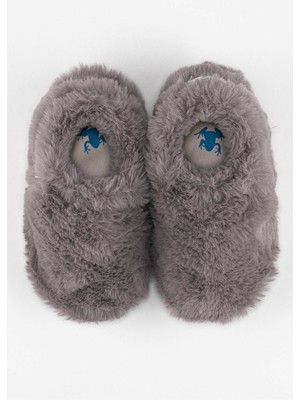 Hopfrög Kids - Furry Furry Gri Kürk Barefoot Patik Gray Fur - 29