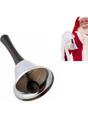 El Zili Noel Baba Temalı Gümüş Renkli Neşeli Sürpriz Çanı