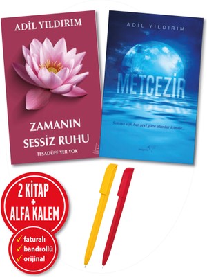 Alfa Kalem+ Adil Yıldırım 2 Kitap (Zamanın Sessiz Ruhu+Metcezir) Roman Öykü Yeni Destek Yayınları