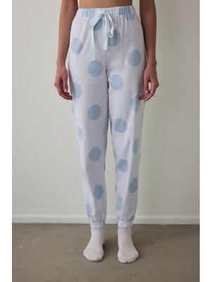 Penti Gardenya Magic Puantiyeli Pamuklu Bağlama Detaylı Pijama Altı