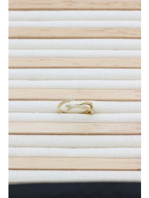 Xuping Jewelry Stil Incisi/xupıng Jewelry Çapraz Zirkon Taşlı Yüzük