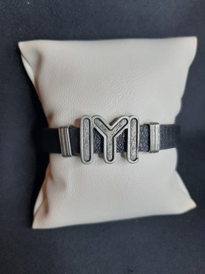 Mryart Kayı Boyu Suni Deri Bileklik Siyah
