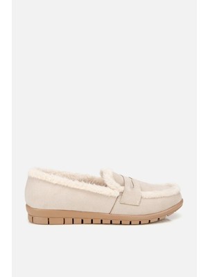 Yaya By Hotiç Kadın Bej Içi Kürklü Düz Ayakkabı