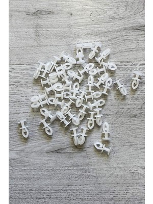 Geçmeli Sistem 75 Adet Tül ve Perde Düğmesi Sağlam Korniş Halkası