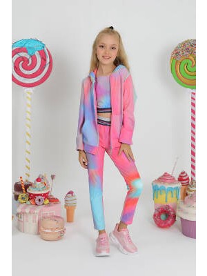 Star Pearl Kids Kız Çocuk Pastel Gym Fermuarlı Sweatshirt