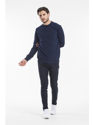 Superlife Süperlife Erkek Bisiklet Yaka Regular Fit Ince Sweatshirt Spr 20K30