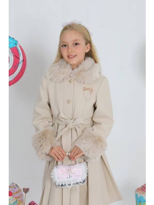 Star Pearl Kids Kız Çocuk Kürk Palto