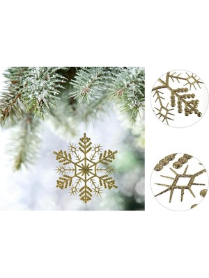 Parlak Simli Kar Tanesi Süsü, 28 Cm, Şık ve Göz Alıcı Yılbaşı Dekoru