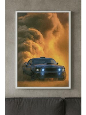 Koleksiyonluk Mustang Poster – Premium Uv Baskı (Çerçeveli)