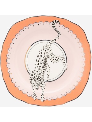 Yvonne Ellen Animals Pembe Porselen Pasta Tabağı 16 cm