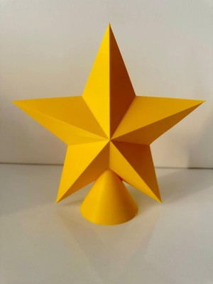 Yılbaşı Ağaç Yıldızı, Parlak Noel Tepe Süsü, Sarı, Renkli, Parlak, Şık, Dekoratif