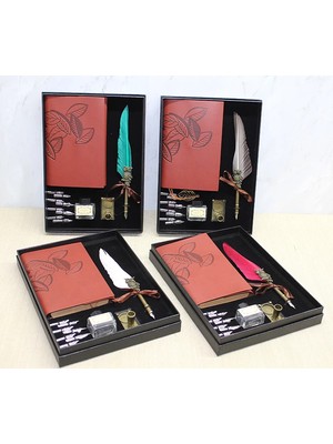 Marsilyan- Deri Defterli Divit Hokka Seti Model 1