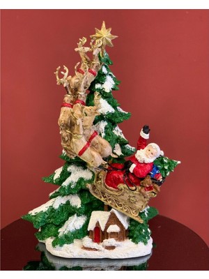 Çam Ağacında Noel Baba Dekor, Renkli, Şık ve Eğlenceli Süsleme Parçası