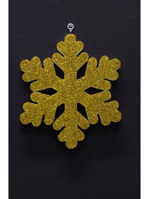 Kare Kar Tanesi Süsü, Kırmızı, 25 Cm, 1 Adet, Yılbaşı ve Noel Dekorasyonu