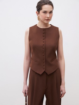 Lc Waikiki Yeni Sezon Bisiklet Yaka Krep Kadın Klasik Yelek