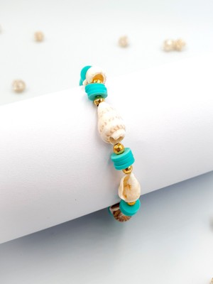 Stella Fortis 🐚 Doğal Deniz Kabuğu Kadın Bileklik | Altın Detaylı