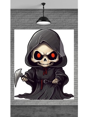 Marsilyan Muhteşem Korkunç Figürü Temperli Cam Üzerine Tablo Sevgilinize Yılbaşı Hediye