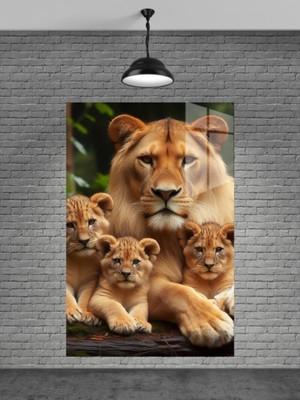 Marsilyan Aslan Cam Tablo Ev Dekorasyon,balkon Dekorasyonu,dekoratif,duvar Tablo,mutfak Tablo
