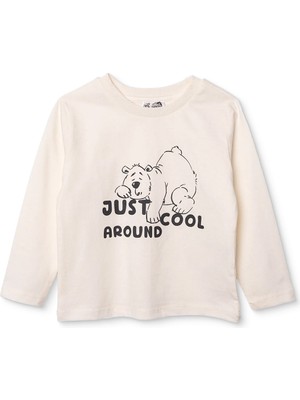 Hellobaby Erkek Bebek Cool Boy Uzun Kol Tshirt Bisiklet Yaka Uzun Kol