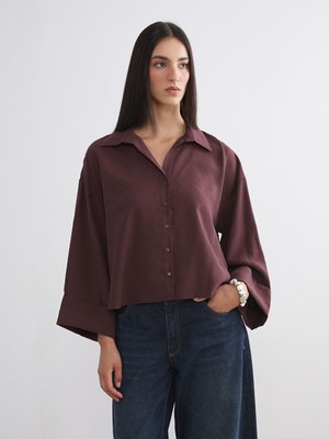 Lc Waikiki Yeni Sezon Oversize Modal Karışımlı Kadın Gömlek