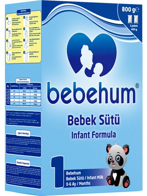 Bebehum 1 Toz Devam Sütü 800 gr – 0-6 Ay Bebekler için Demir ve Folik Asit Takviyeli Besleyici Formül