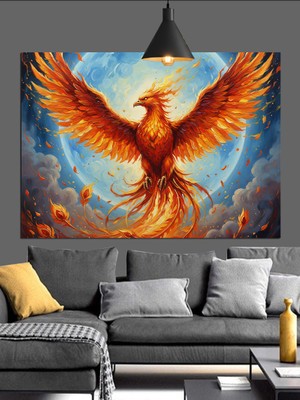 Tablo Mega Anka Kuşu Yükselişi Dekoratif Kanvas - Mdf Ahşap Tablo