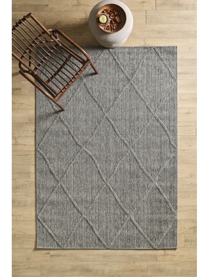 Iskandinav Tasarım Salon Oturma Odası Yolluk Teras Balkon Gri Halı