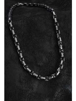 Belle Fusion Bfs 316L Çelik Kral Zincir Model Gümüş Renk Erkek Kolye