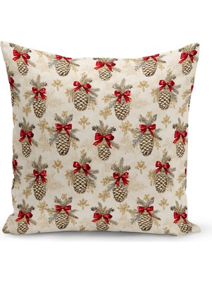 Yılbaşı Temalı Çift Taraflı Dijital Baskılı Kırlent Kılıfı, Renkli ve Şık Dekorasyon