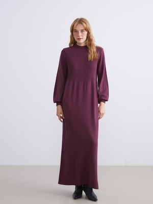 Lc Waikiki Yeni Sezon Dik Yaka Triko Elbise