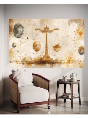 Özkacar Group Adalet Terazisi V2 Kanvas Tablo Ev Dekarasyon Hediyelik Duvar Süsü