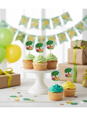 32 Adet Safari Temalı Kürdan Seti / Ikramlık Süsü (32 Adet)