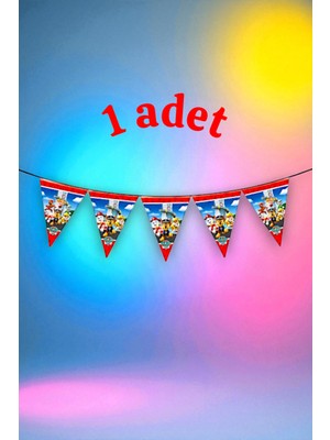 1 Adet Paw Patrol Temalı Flama - Parti ve Etkinlikler Için Asılabilir Süs