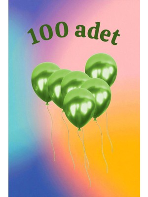 100 Adet Yeşil Renk Balon Seti - Doğum Günü Parti ve Eğlenceli Etkinlikler Için